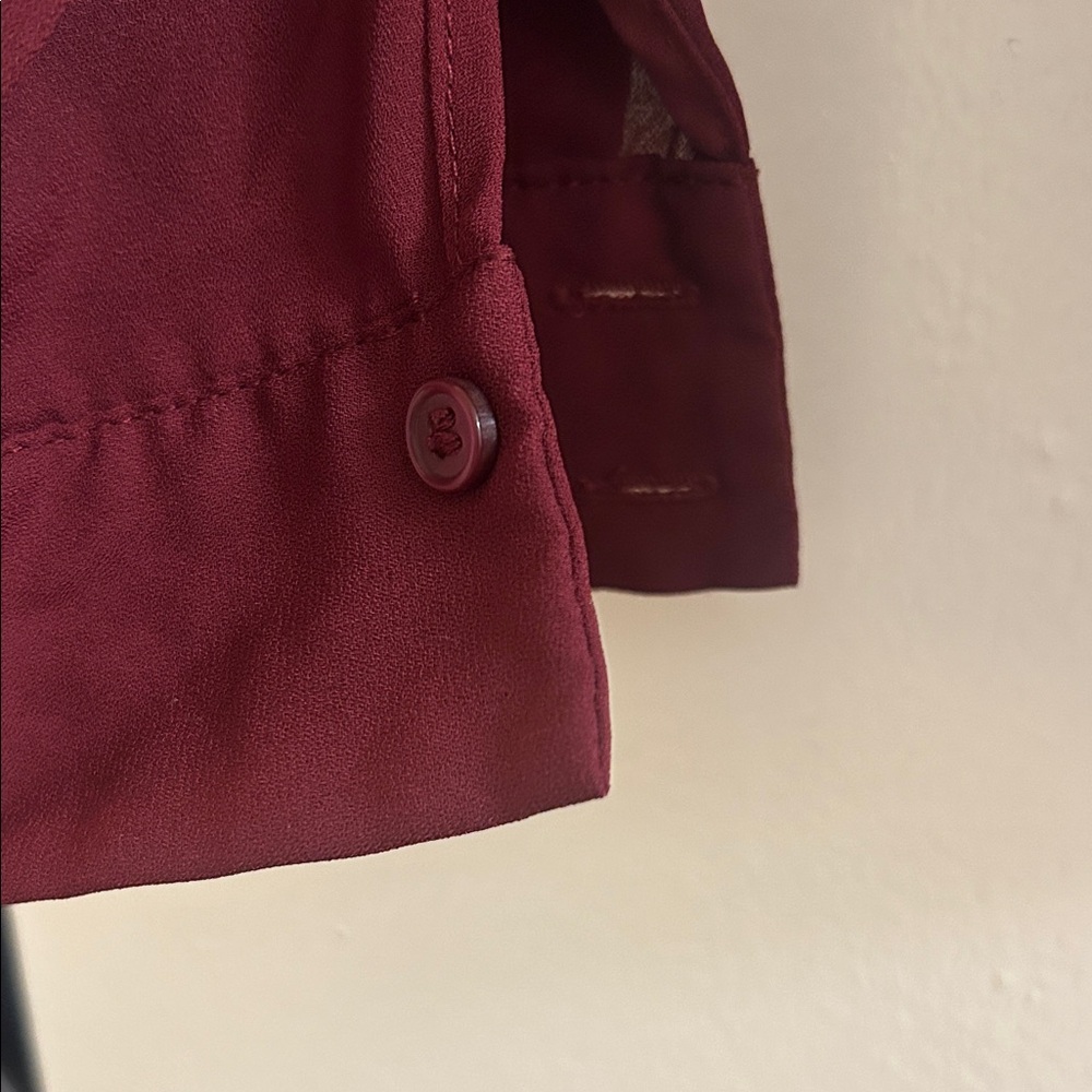 VENUS Women's Burgundy Wrap Blouse - Picture 4 of 8
